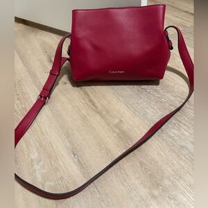 Calvin Klein Burgundy Crossbody Bag